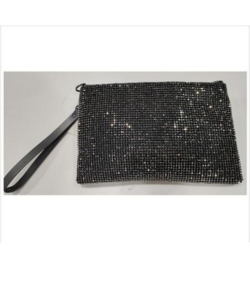 Rhinestone Crystal Allover Wristlet Clutch Bag