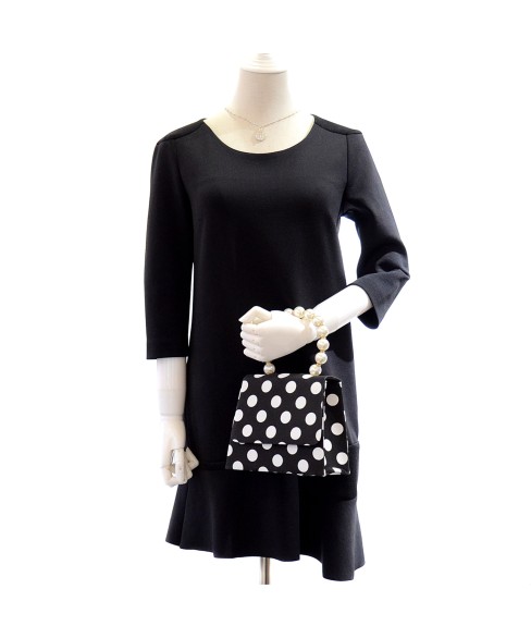 Pearl Handle Polka Dot Purse