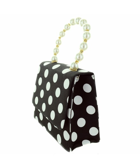 Pearl Handle Polka Dot Purse