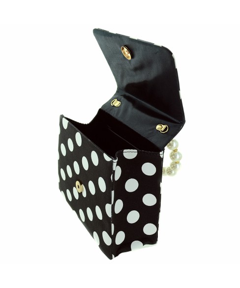 Pearl Handle Polka Dot Purse