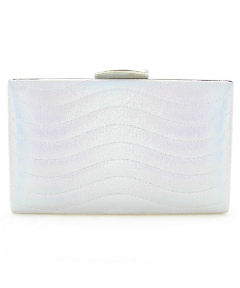 Metallic Waves Frame Clutch