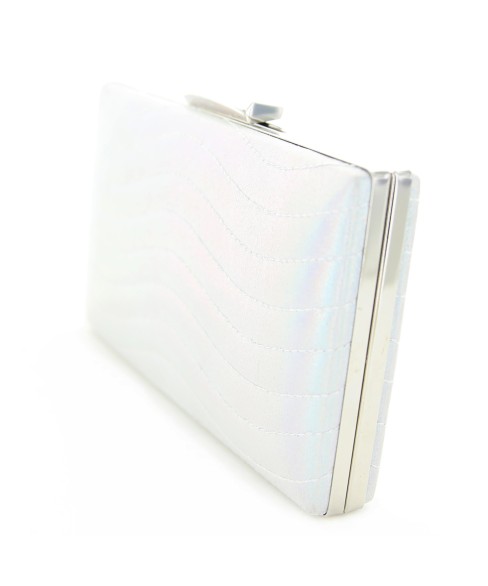 Metallic Waves Frame Clutch