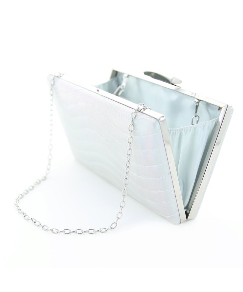 Metallic Waves Frame Clutch