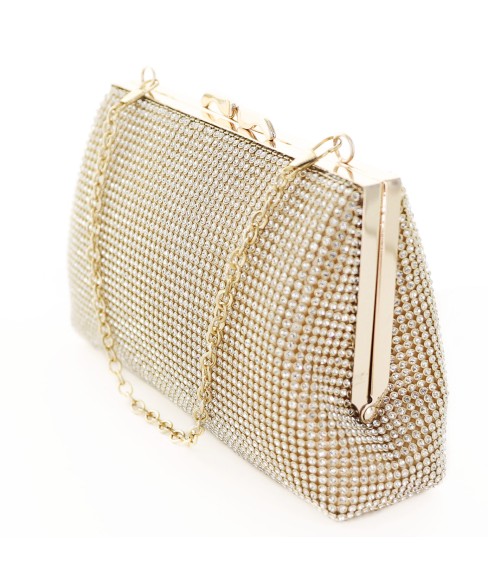 Women Rhinestone Crystal Mesh Clutch Bag