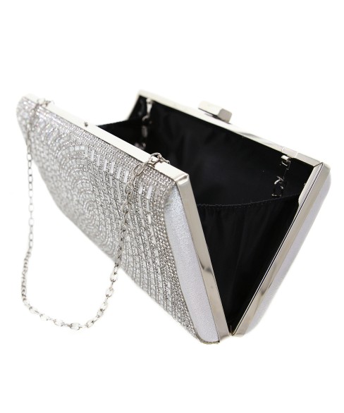 Crystal-Embellished Evening Clutch