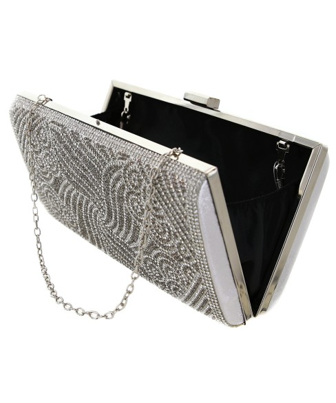 Crystal-Embellished Evening Clutch