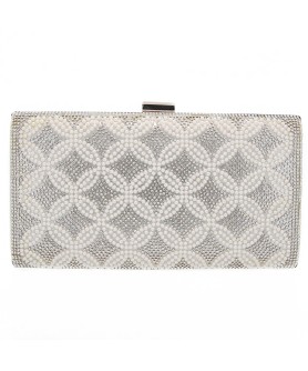 Crystal & Pearl Embellished Clutch