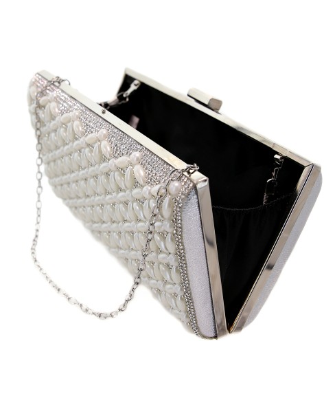 Crystal & Pearl Embellished Clutch