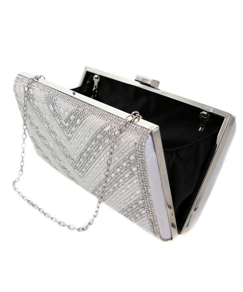 Crystal & Pearl Embellished Clutch