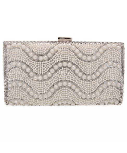 Crystal & Pearl Embellished Clutch