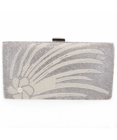 Crystal & Pearl Embellished Clutch