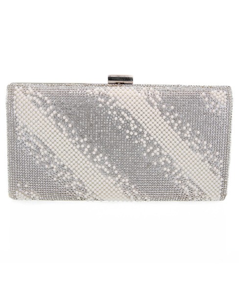 Crystal & Pearl Embellished Clutch