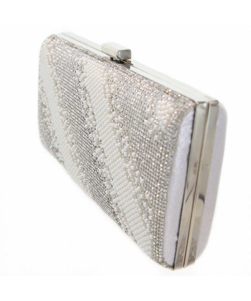 Crystal & Pearl Embellished Clutch