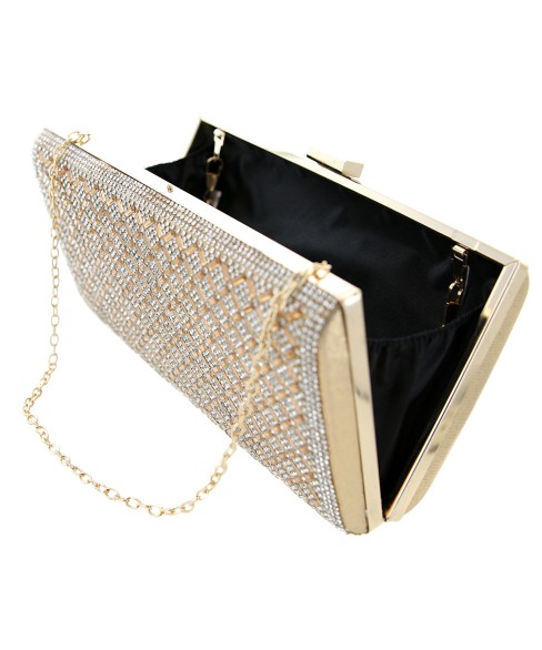 Crystal-Embellished Evening Clutch