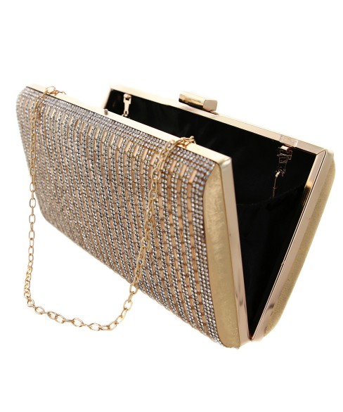 Crystal-Embellished Evening Clutch