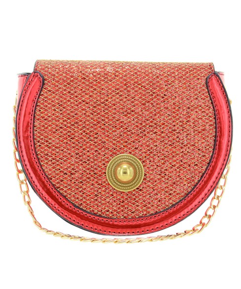 Glitter Saddle-shaped Crossbody Bag