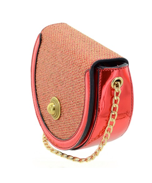 Glitter Saddle-shaped Crossbody Bag