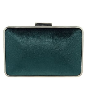 Crystal Frame Velvet Clutch