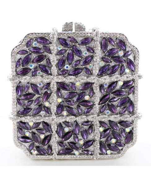 Crystal-Embellished Bow Evening Clutch