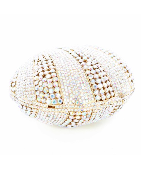 Crystal-Embellished Sea Shell Evening Clutch