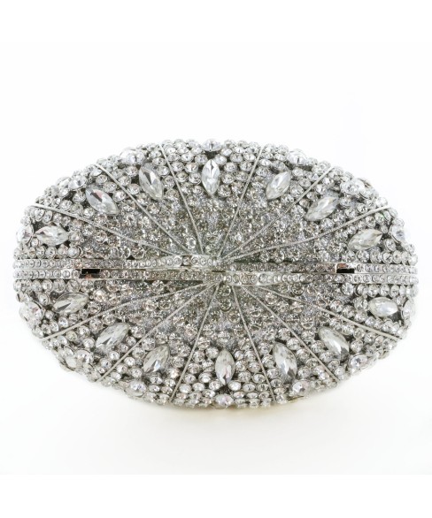 Crystal-Embellished Royal Crown Evening Clutch