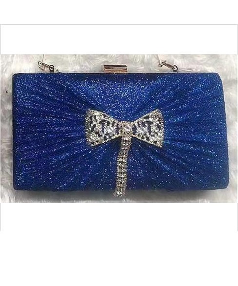 Glitter Rhinestone Bow Evening Clutch Purses