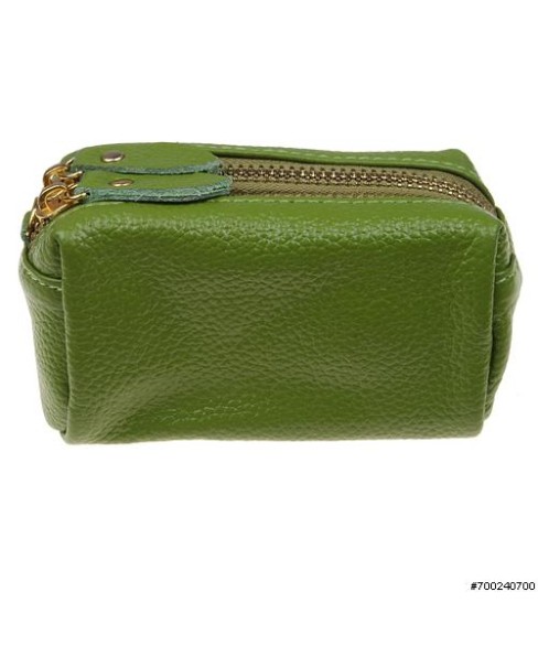 LEATHER WALLER Green