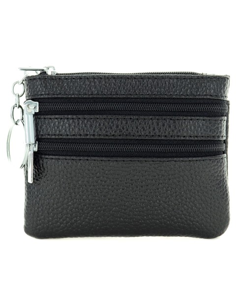 LEATHER WALLER Black