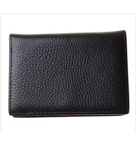 LEATHER WALLER Black